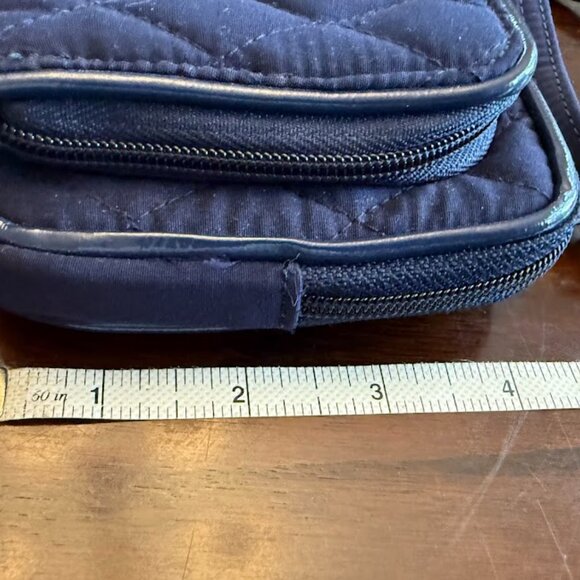 Vera Bradley Crossbody Wallet Deep Navy Blue - Picture 8 of 10
